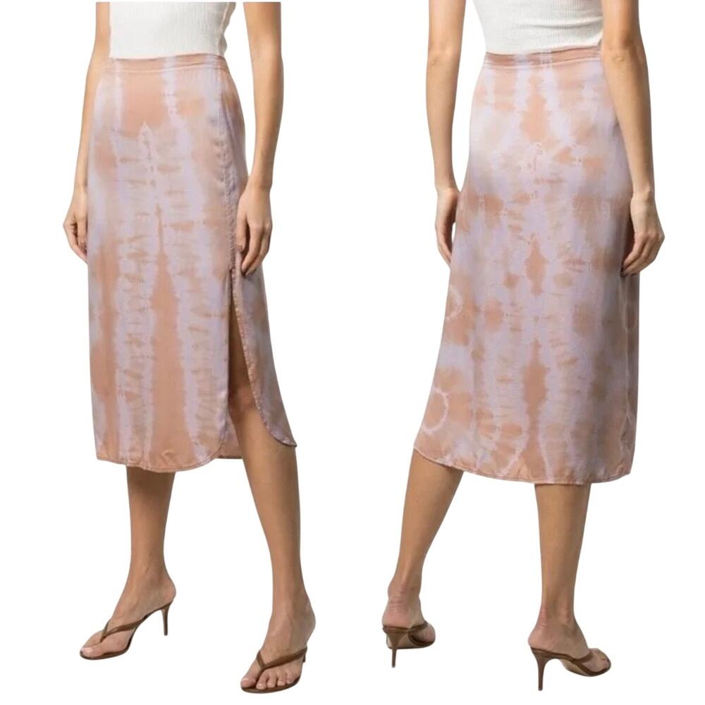 JOHN ELIOTT NWT *FLAWED* TIE-DYE Slip Skirt in Soapstone x Haze Size 0 Shibori